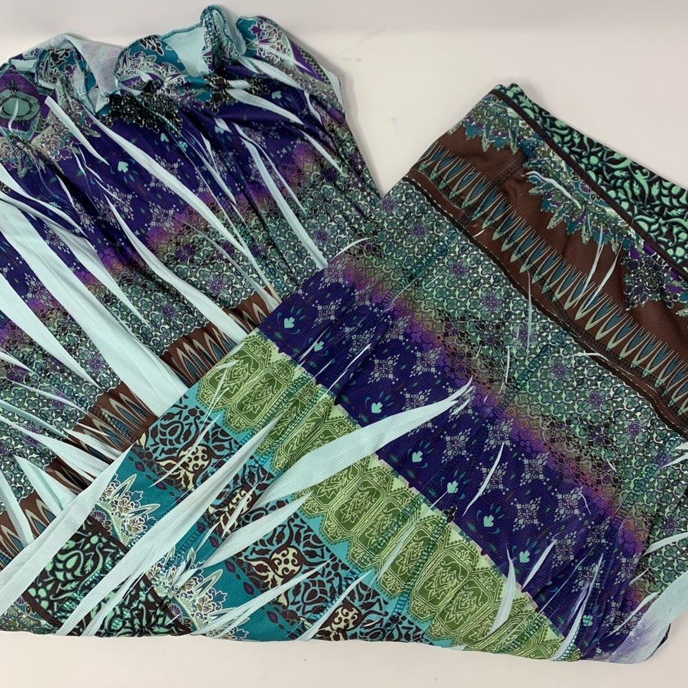 Unity World Wear Skirt Multicolor Sublimation Print Pull On Lined Sz 3X Q8